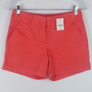 J. CREW | CITY FIT CORAL SHORTS